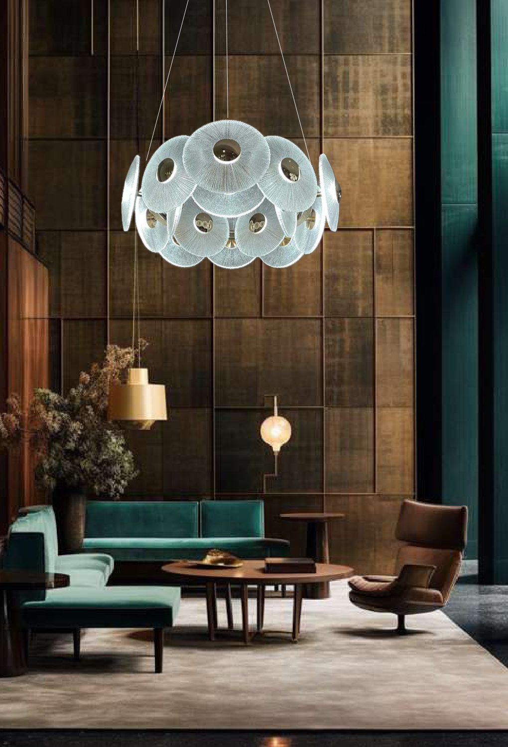 Light House Metal + Glass Material French Gold Finished Chandelier