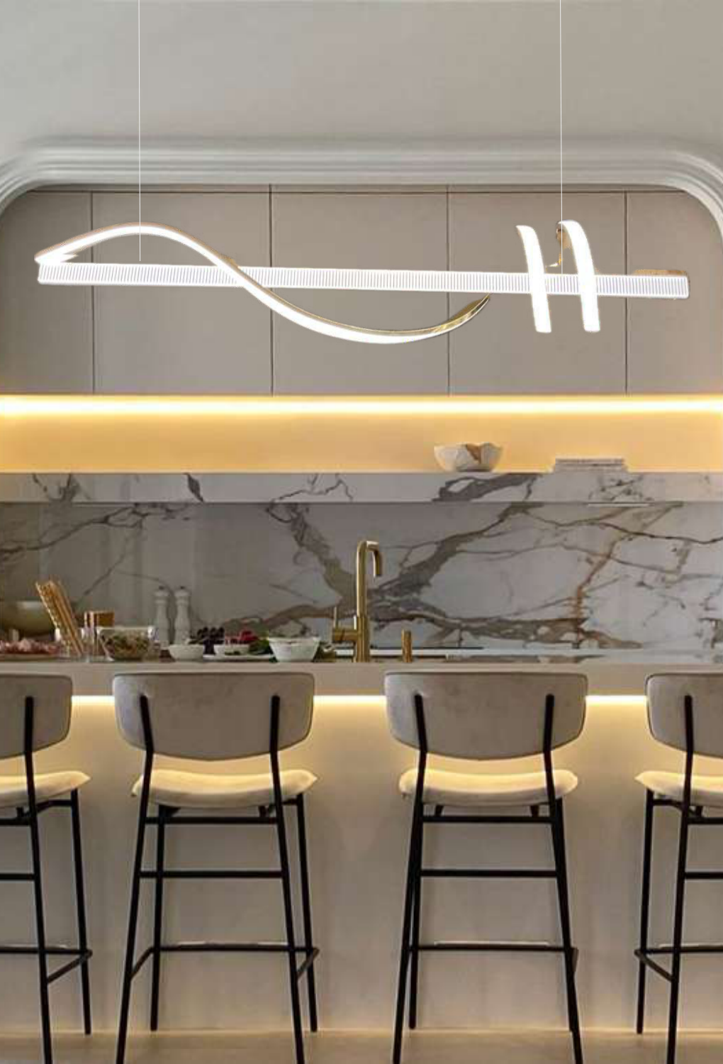 Light House Metal Material Gold Finished Chandelier