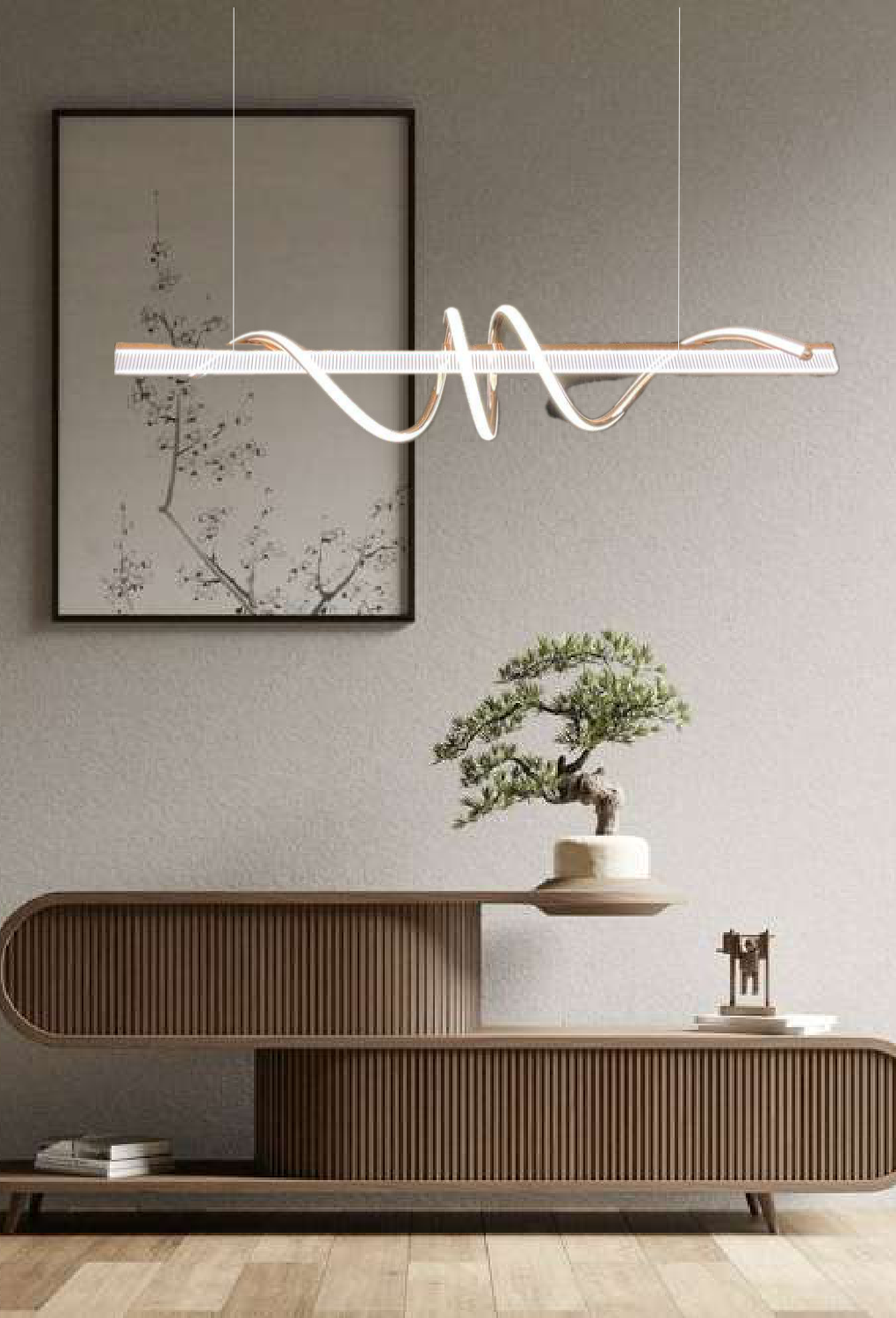 Light House Metal Material Rosegold Finished Chandelier