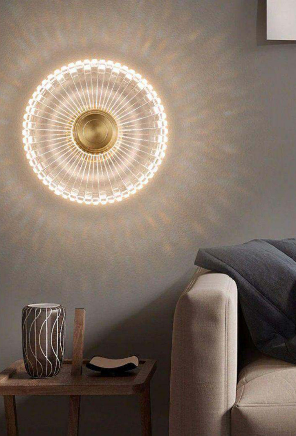 Light House Metal +Acralyc Material Brass Finished Wall Light