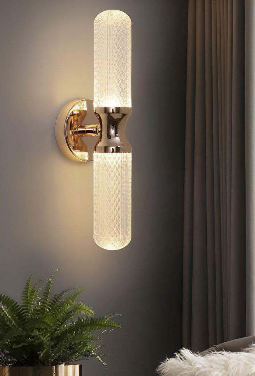 Light House Metal +Acralyc Material Gd+Clear Finished Wall Light