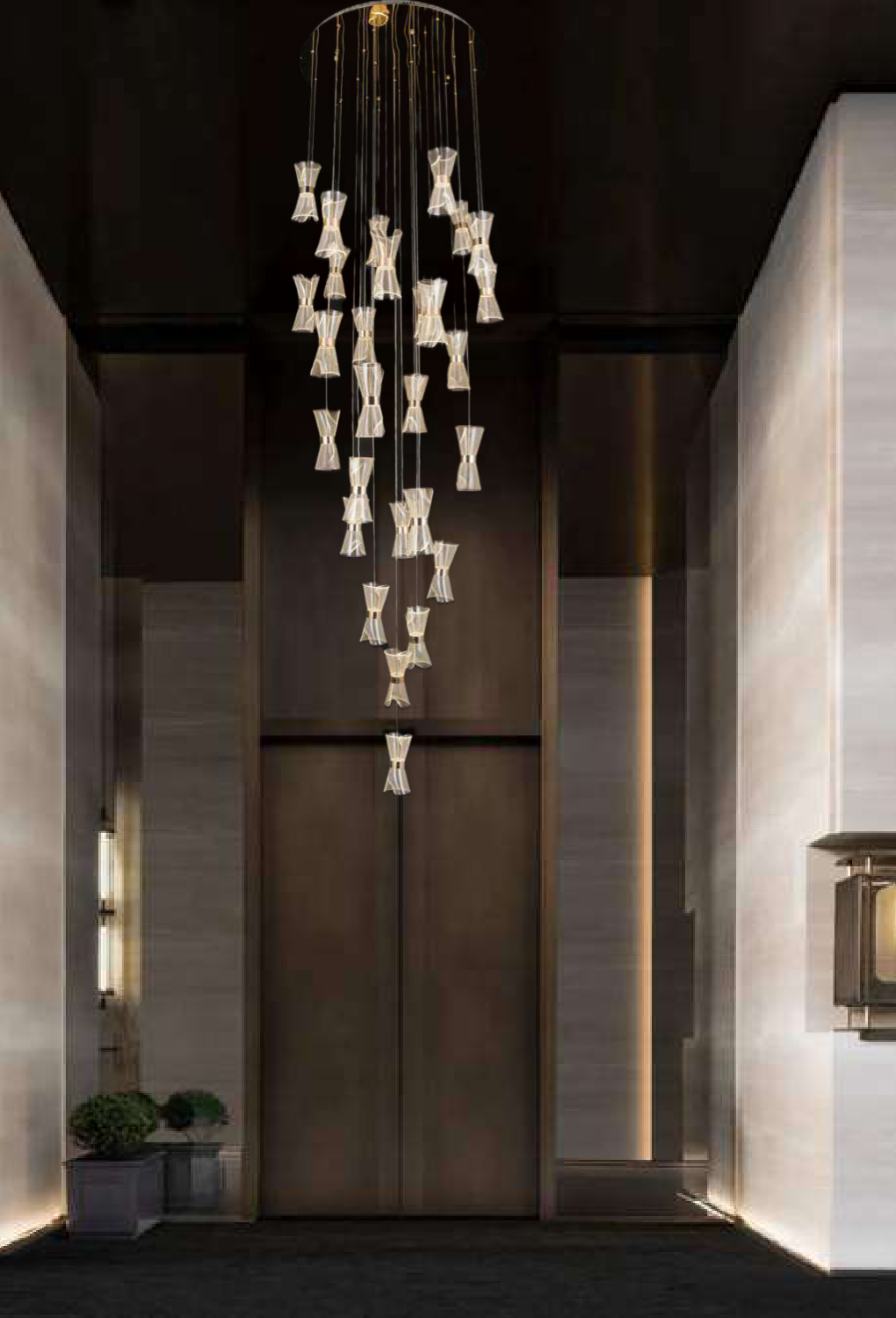 Light House Metal+ Acralyc Material French Gold Finished Roof Light