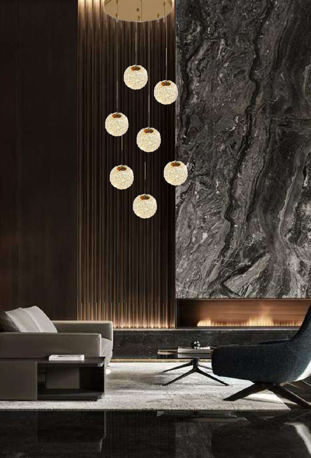 Light House Metal+ Crystal Material Gold Finished Roof Light