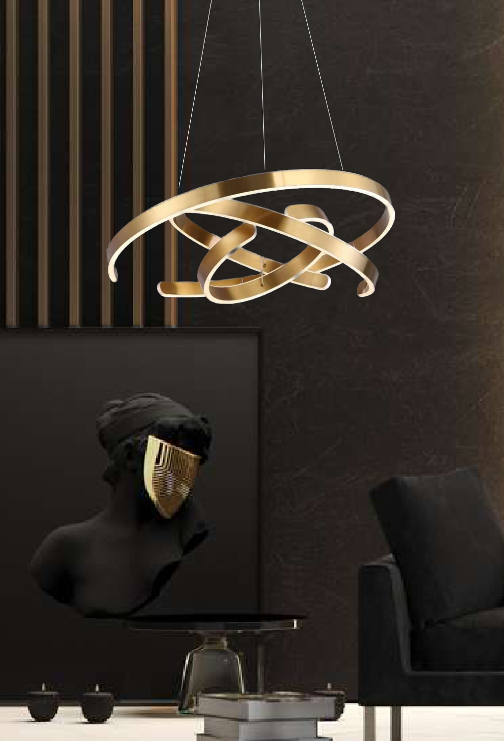 Light House Metal Material Brass Finished Chandelier