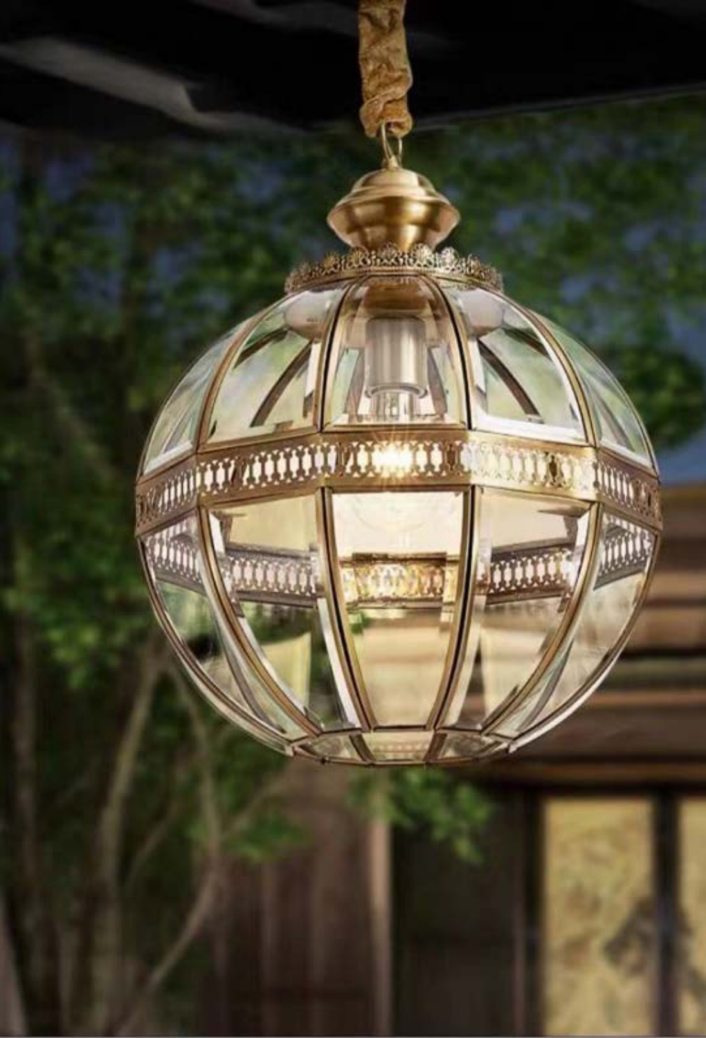 Light House Metal +Glass Material Brass Finished Chandelier