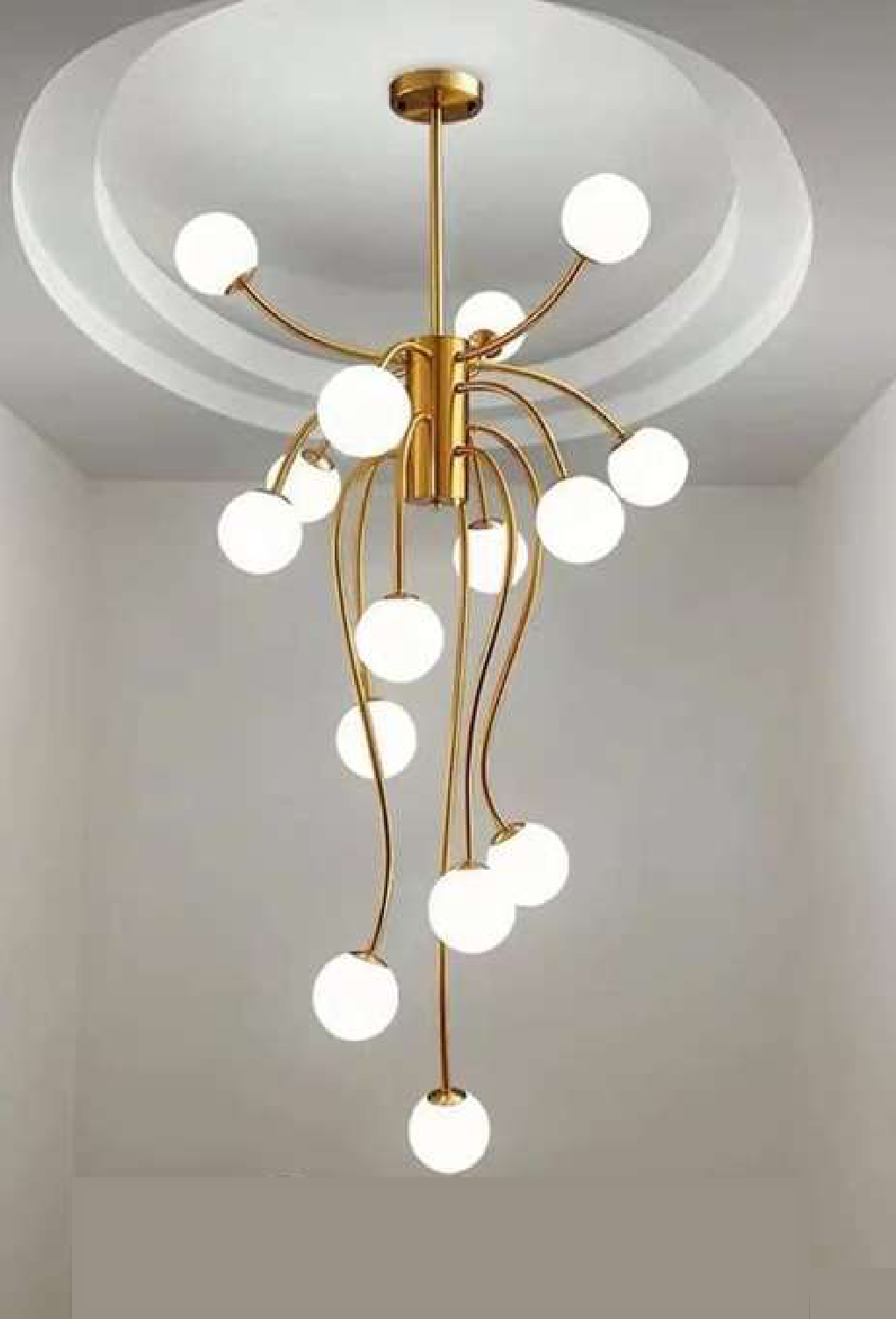 Light House Metal +Glass Material Brass Finished Roof Light