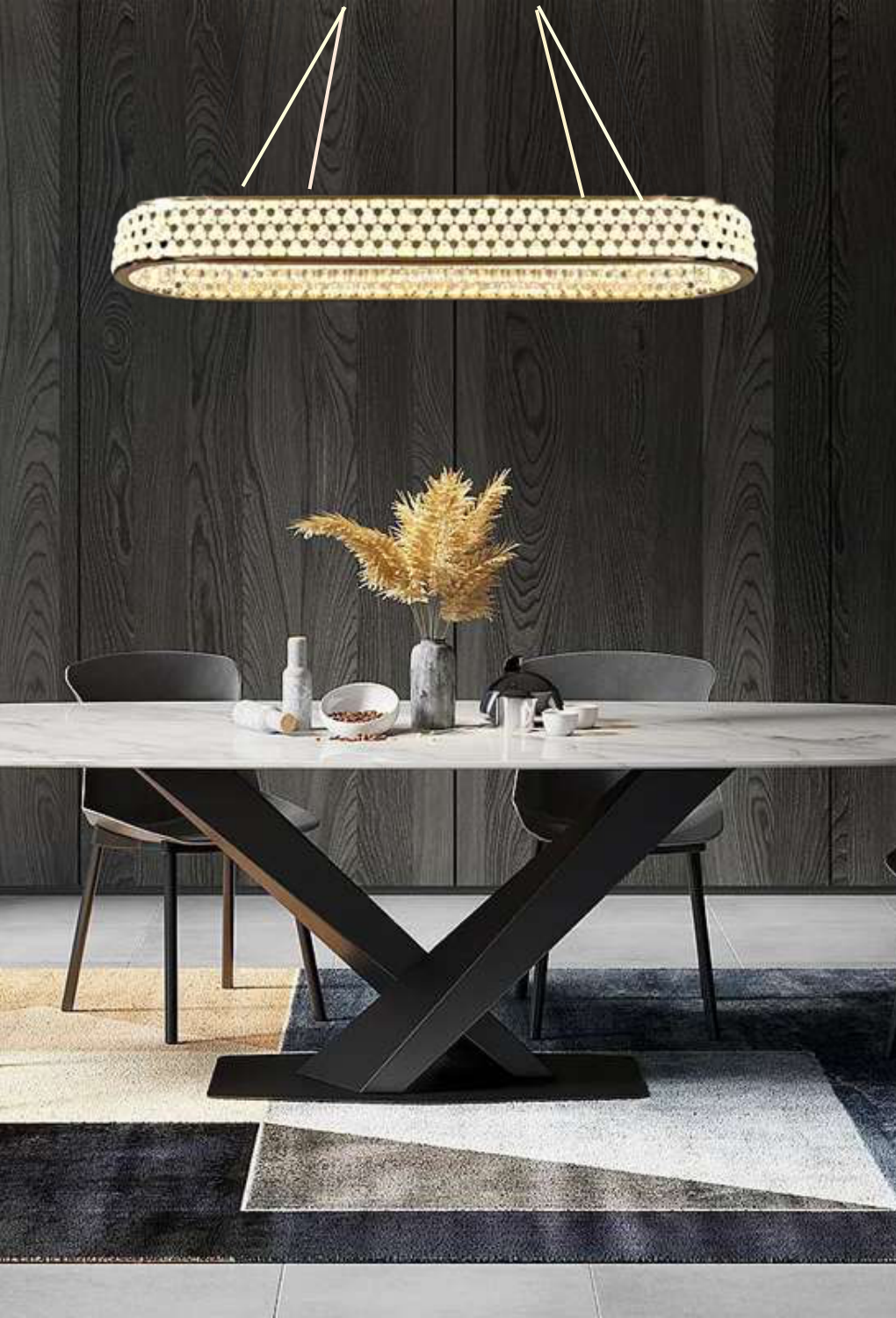 Light House Metal Material Ti Gold Finished Chandelier