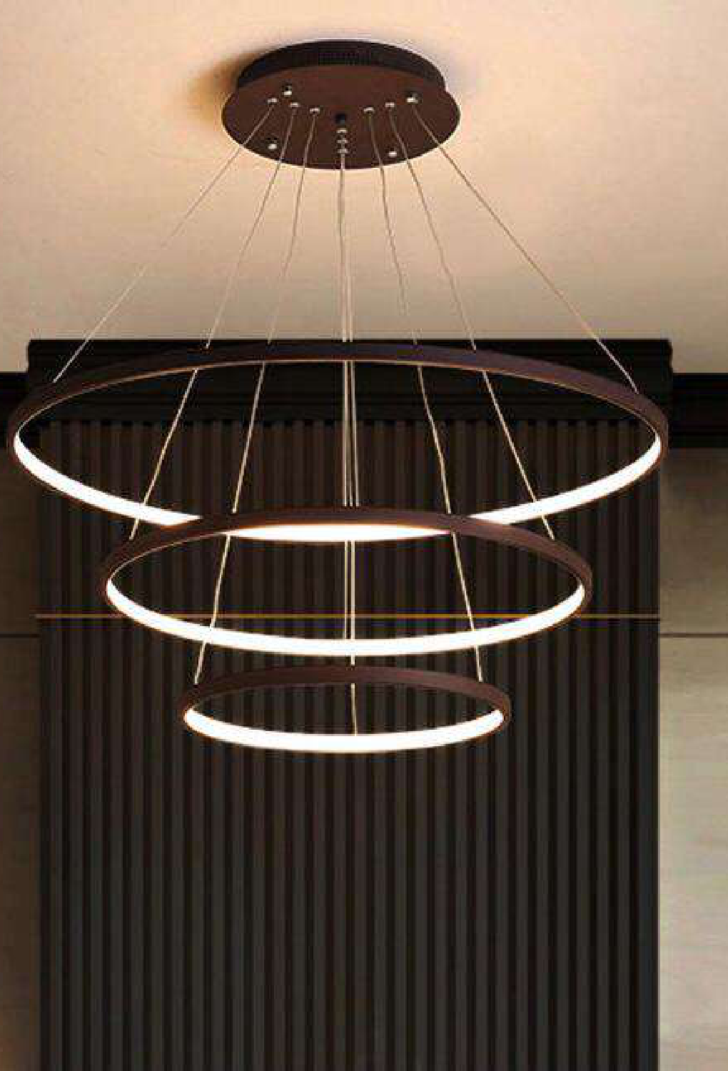 Light House Metal + Material Coffee Finished Chandelier
