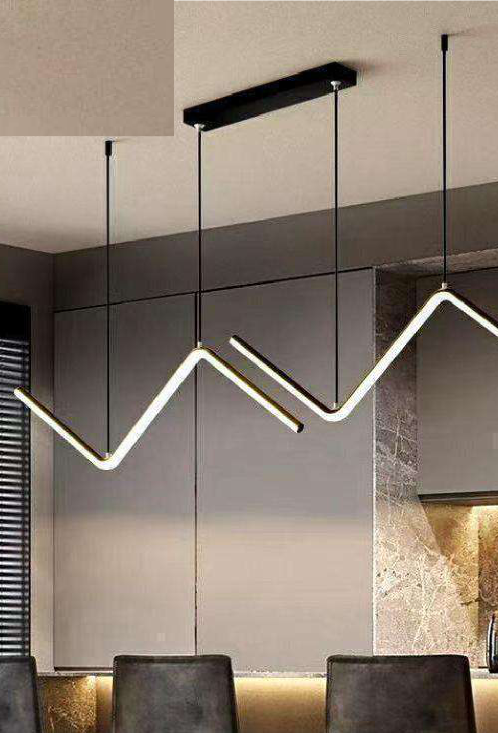 Light House Metal Material Black Finished Chandelier