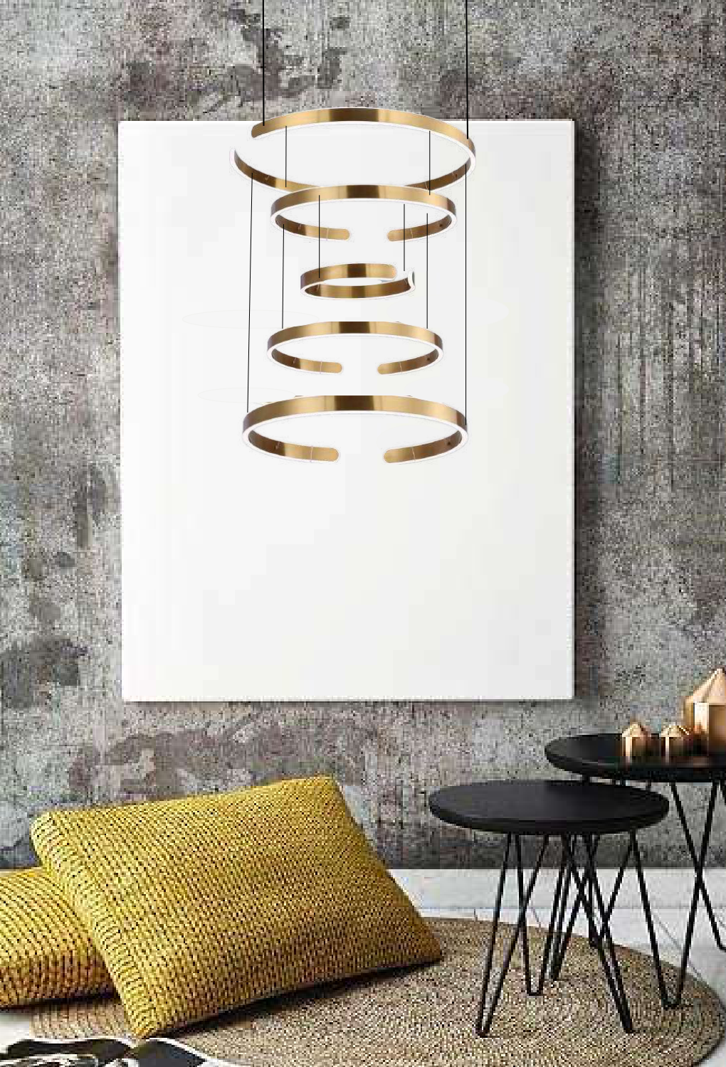 Light House Metal + Acralyc Material Brass Finished Roof Light