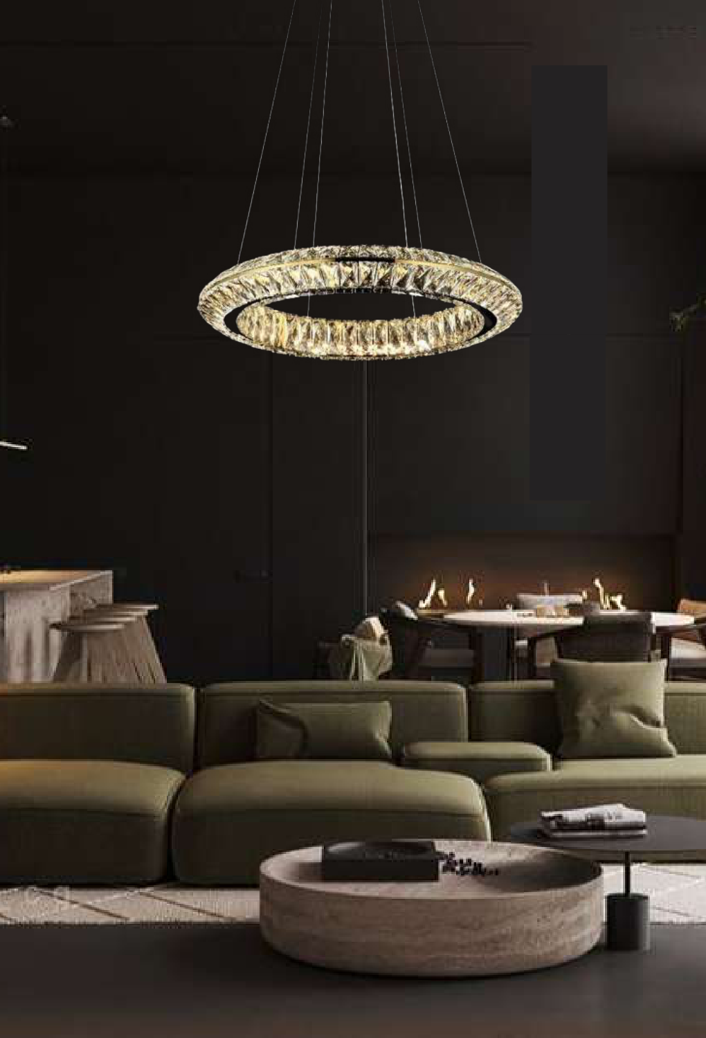 Light House Metal Material Fg+Crystal Finished Chandelier