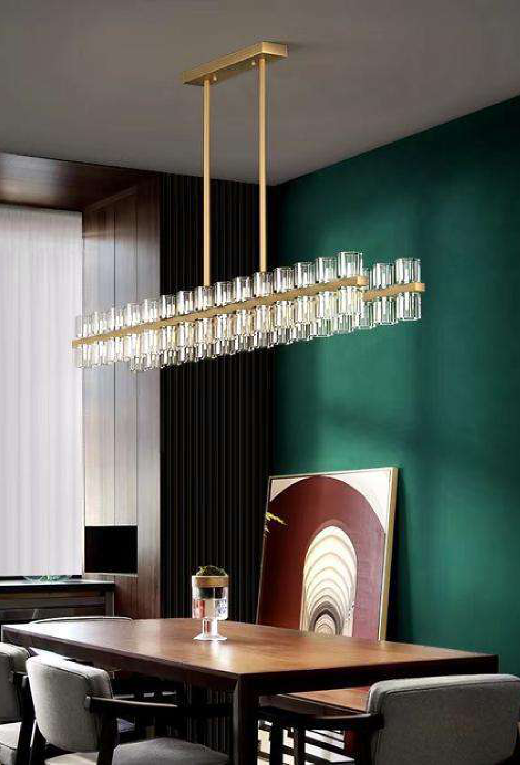 Light House Metal+Crystal Glass Material Gold Finished Chandelier