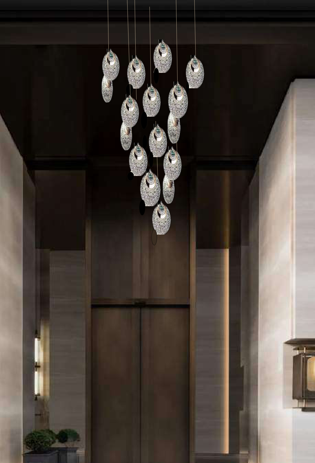 Light House Metal+Acralyc Material Gold Finished Roof Light