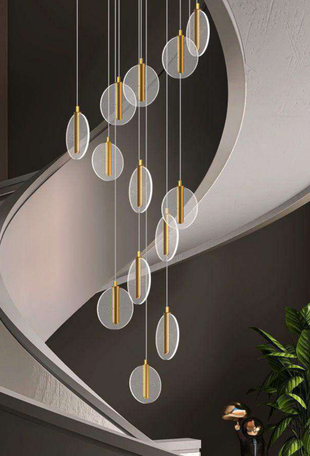 Light House Metal+Acrylic Material Gold(Pc) Finished Roof Light