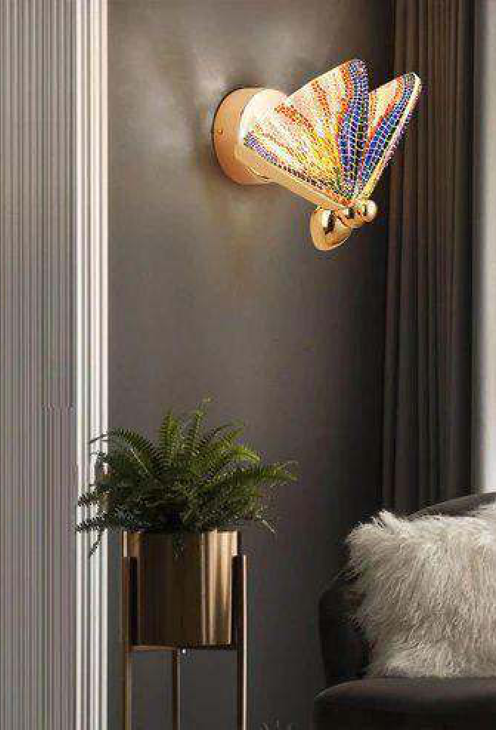 Light House Metal+Acralyc Material Gold+Multicolour Finished Wall Light