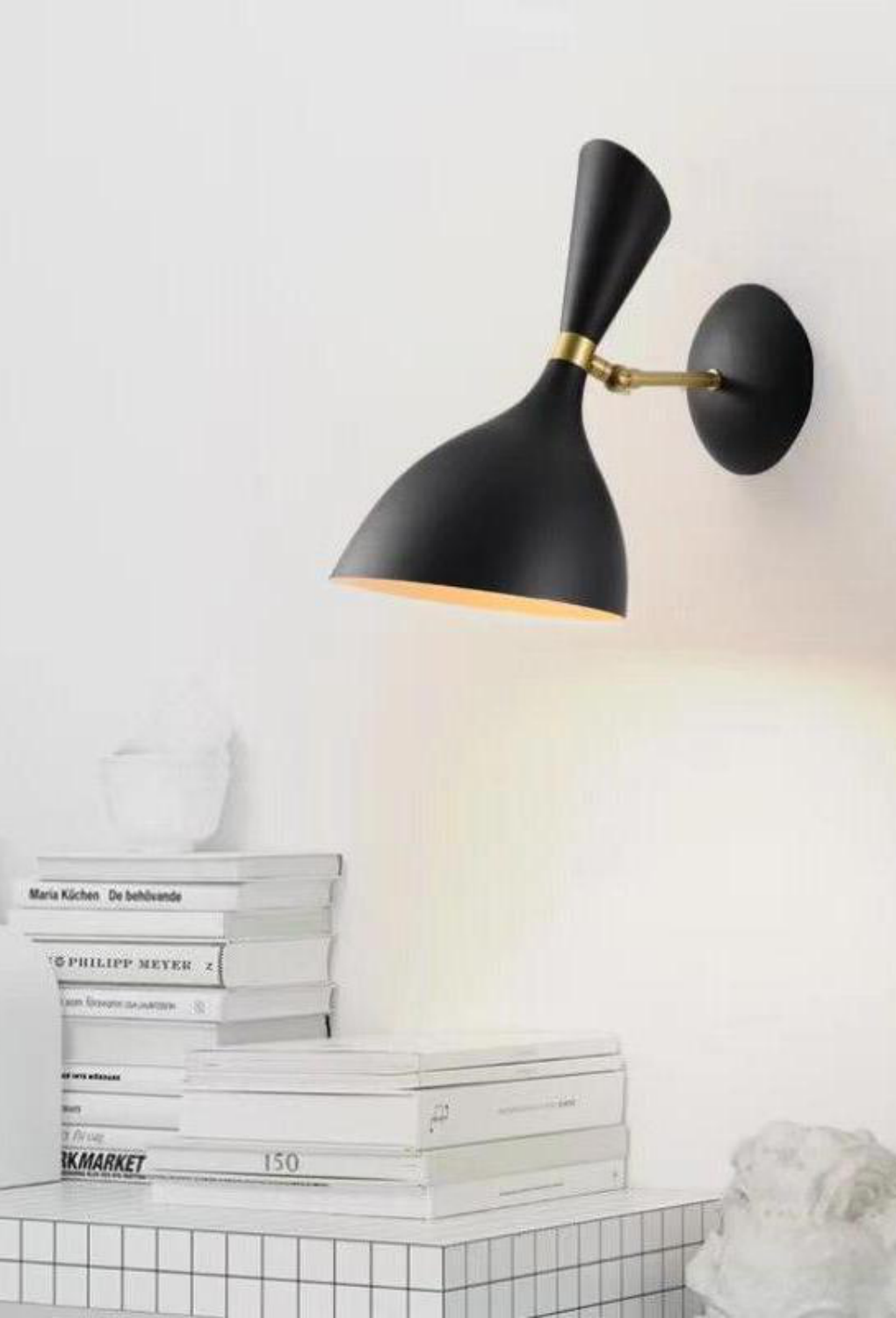 Light House Metal Material Black Finished Wall Light