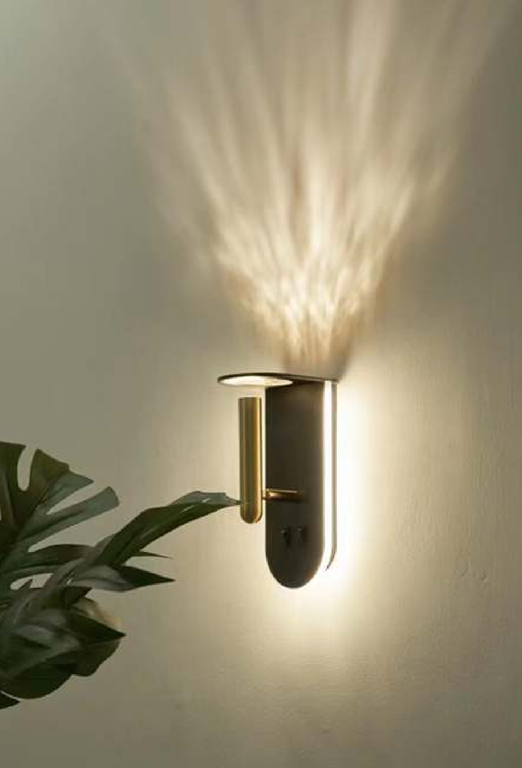 Light House Metal+Acralyc Material Black Finished Wall Light