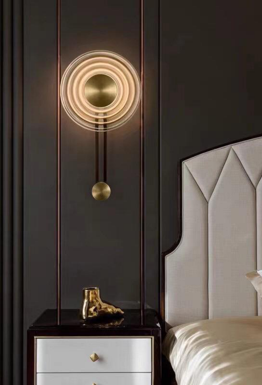 Light House Metal + Glass Material Brass Finished Wall Light