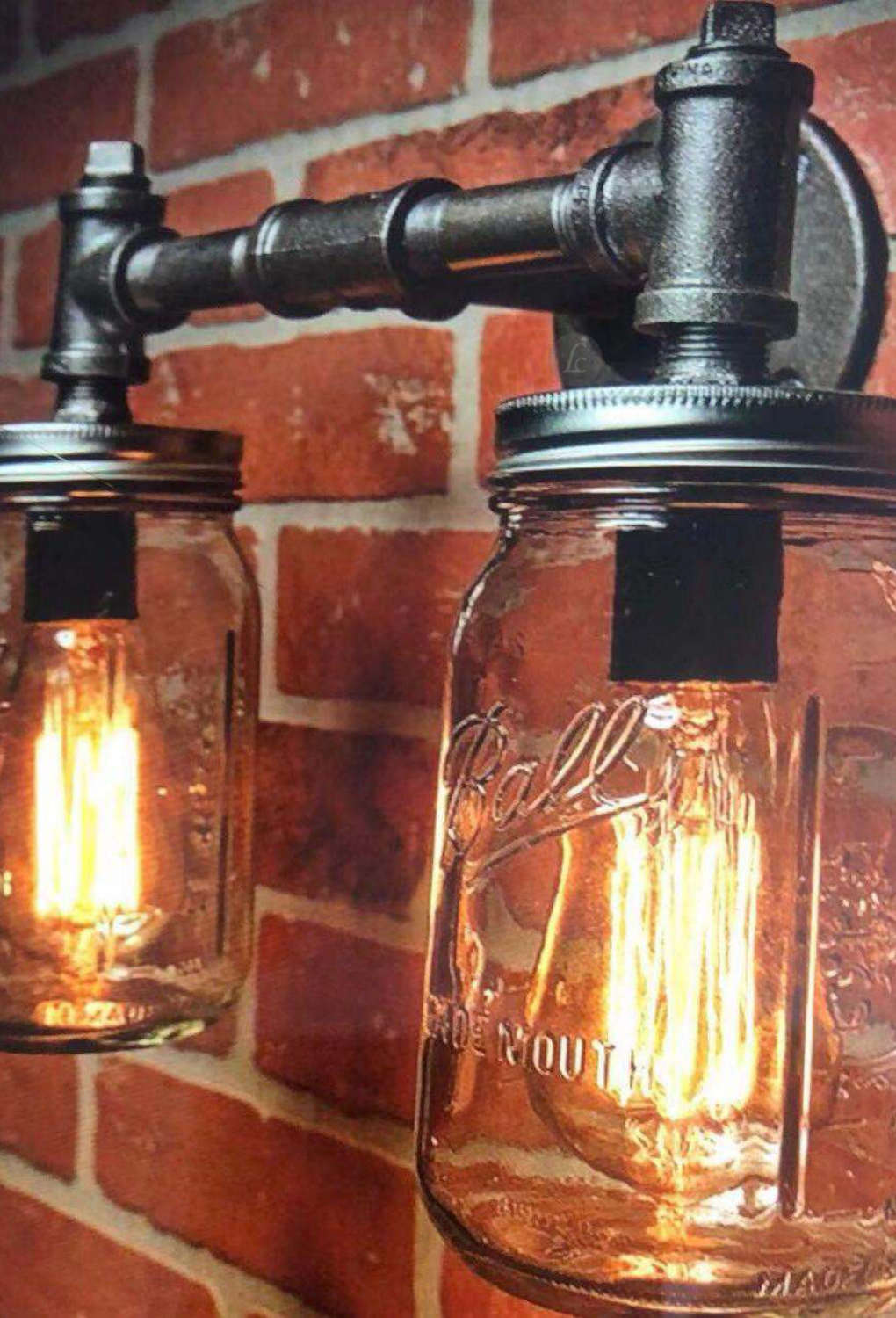 Light House Metal + Glass Material Black Silver Finished Wall Light