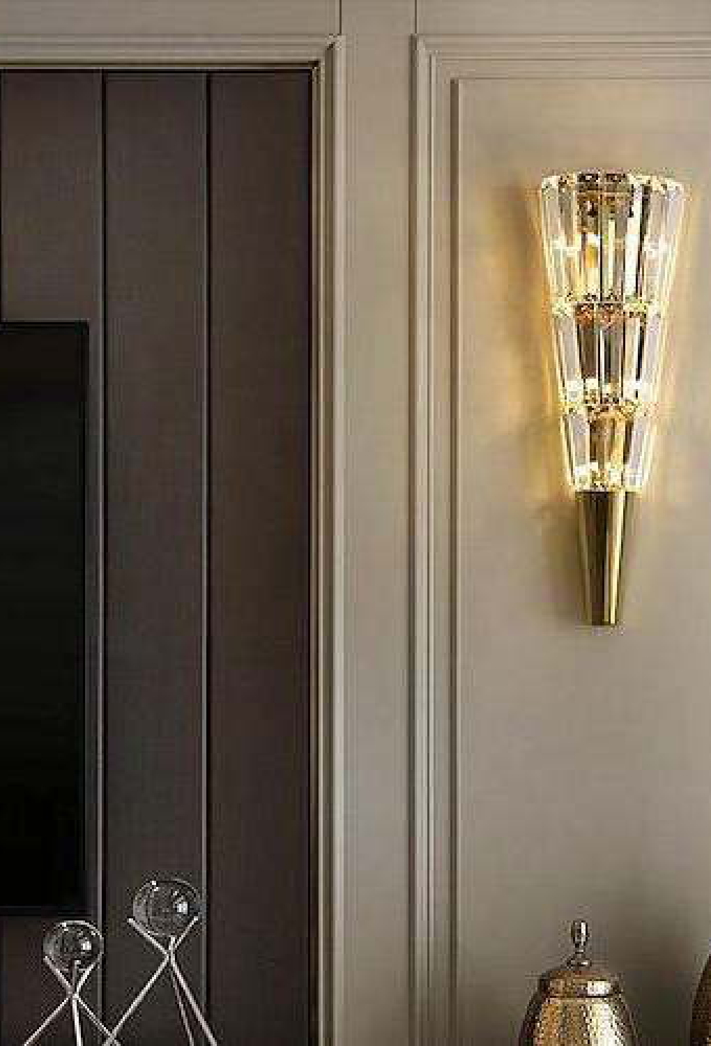 Light House Metal+Crystal Material Gold + Crystal Finished Wall Light