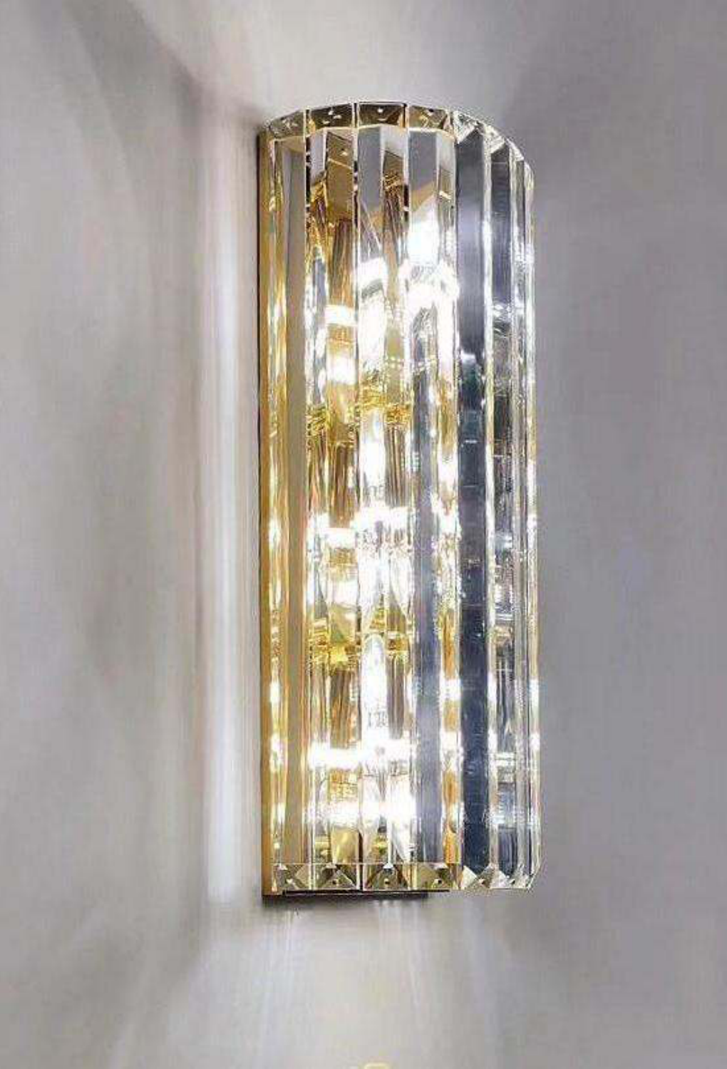 Light House Metal Material Brass + Crystal Finished Wall Light