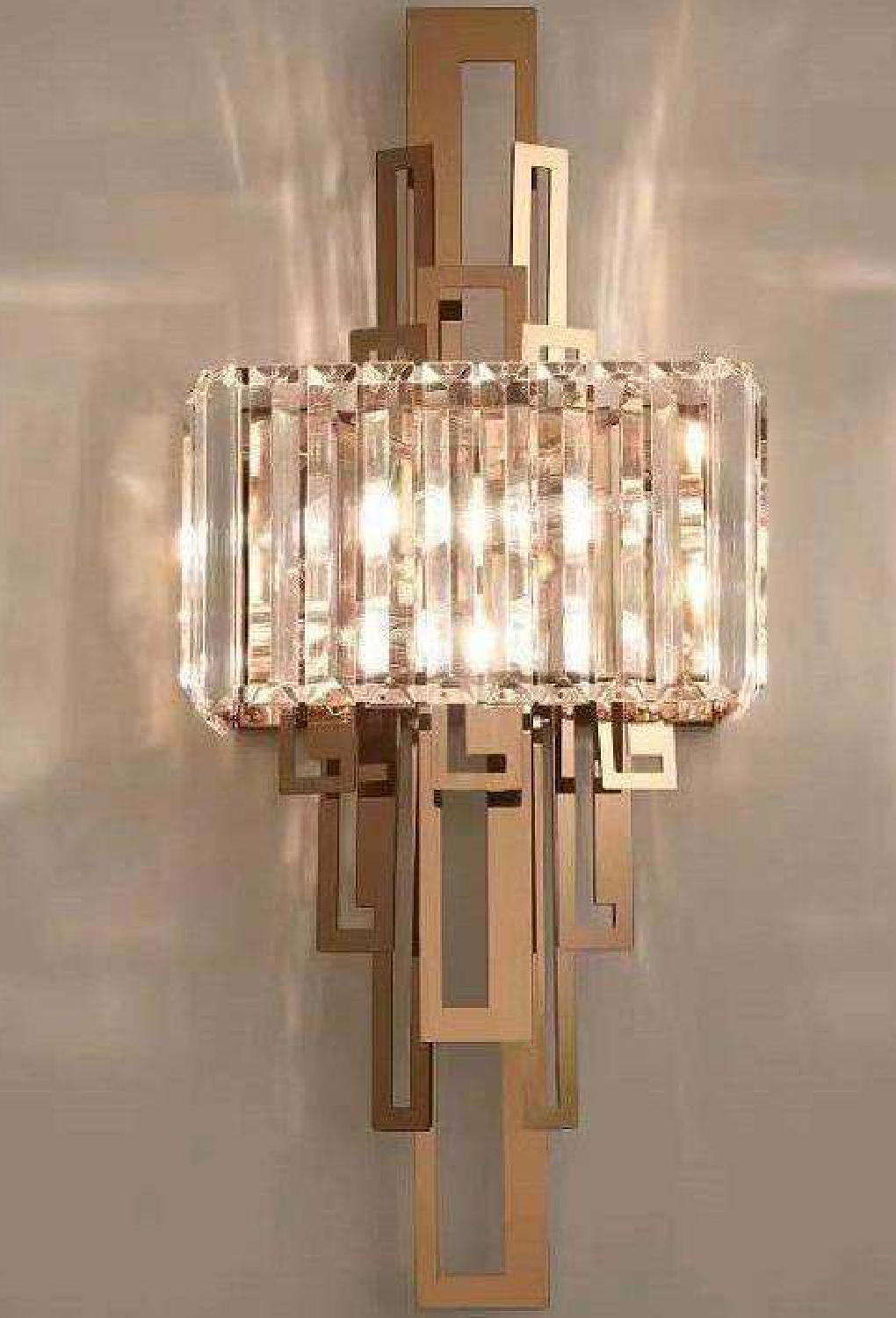 Light House Metal Material Brass +Crystal Finished Wall Light