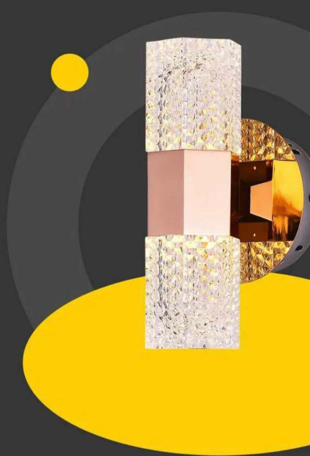 Light House Metal+ Acralyc Material Brass Finished Wall Light