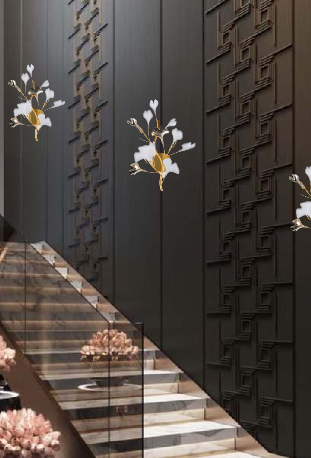 Light House Metal+Ceramic Material French Gold +Ceramic Finished Wall Light