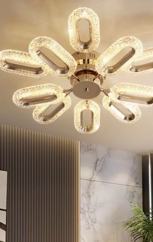 Home Light Aluminum + Acrylic Material Gold Finished Pendent Light