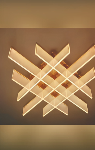 Home Light Metal + Acrylic Material Rose Gold Finished Pendent Light