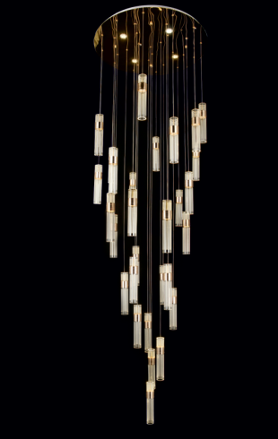 Home Light Aluminum + Acrylic Material Gold Finished Roof Light