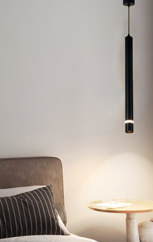 Home Light Aluminum Material Black Finished Hanging Light