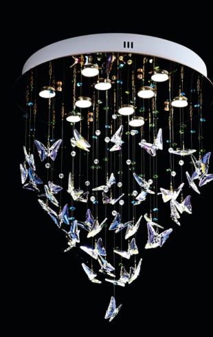 Home Light Rainbow Crystal Material Crystal Finished Pendent Light