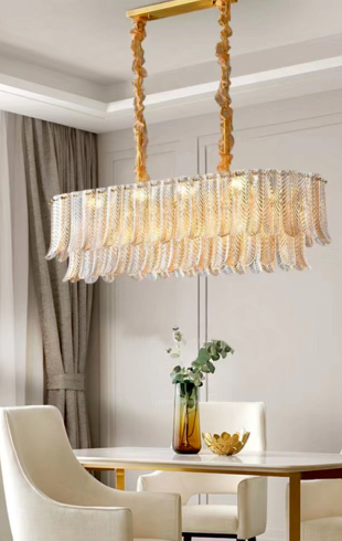 Home Light Aluminum + Glass Material Gold Finished Pendent Light
