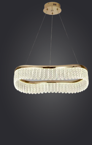 Home Light Aluminum + Crystal Material Gold Finished Pendent Light