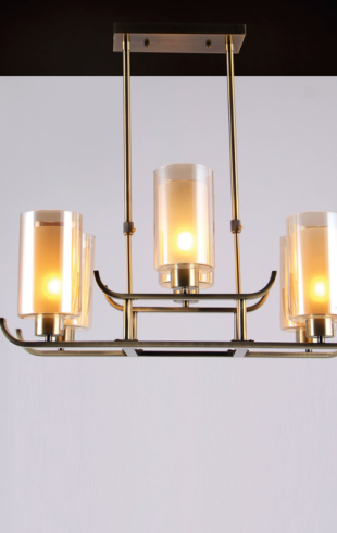 Home Light Metal + Glass Material Gab Finished Pendent Light