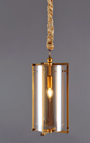Home Light Metal + Glass Material Gab Finished Hanging Light