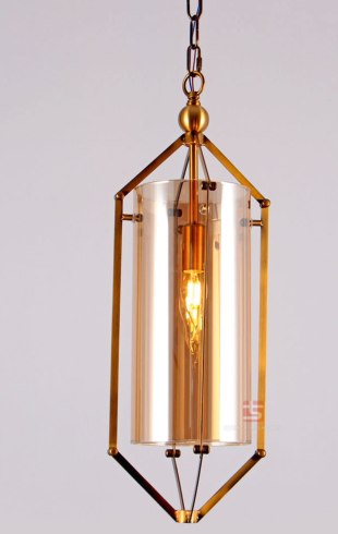 Home Light Metal + Glass Material Gab Finished Hanging Light