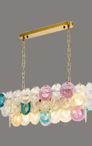 Home Light Aluminum + Glass Material Gold Finished Pendent Light