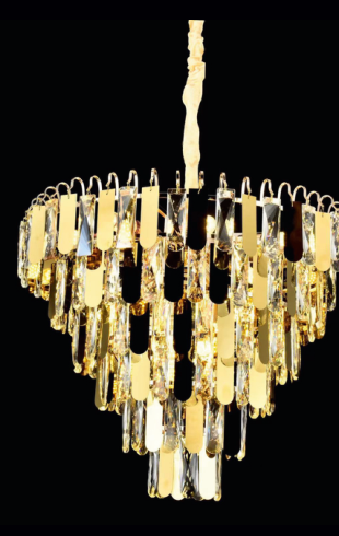 Home Light Metal + Glass Material Gold Finished Pendent Light