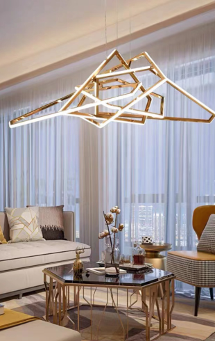 Home Light Stainless Steel + Silica Material Rose Gold Finished Pendent Light