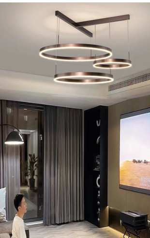 Home Light Aluminum + Acrylic Material Coffee Finished Pendent Light