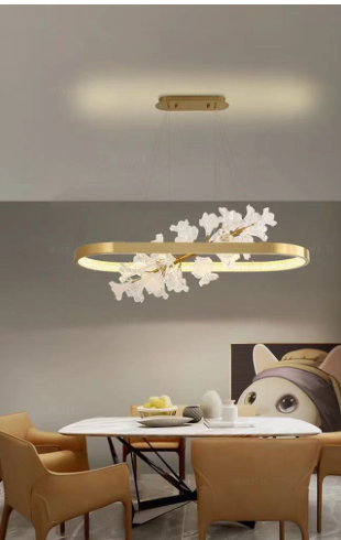 Home Light Aluminum + Acrylic + Glass Material Gold Finished Pendent Light