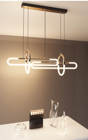 Home Light Aluminum + Acrylic Material Gold Finished Pendent Light