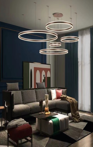 Home Light Aluminum + Acrylic Material Coffee Finished Pendent Light