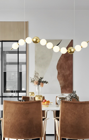 Home Light Iron + Acrylic Material Bronze + Clear Glass Finished Pendent Light