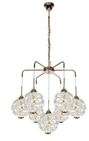 Home Light Crystal Material Gold Finished Pendent Light