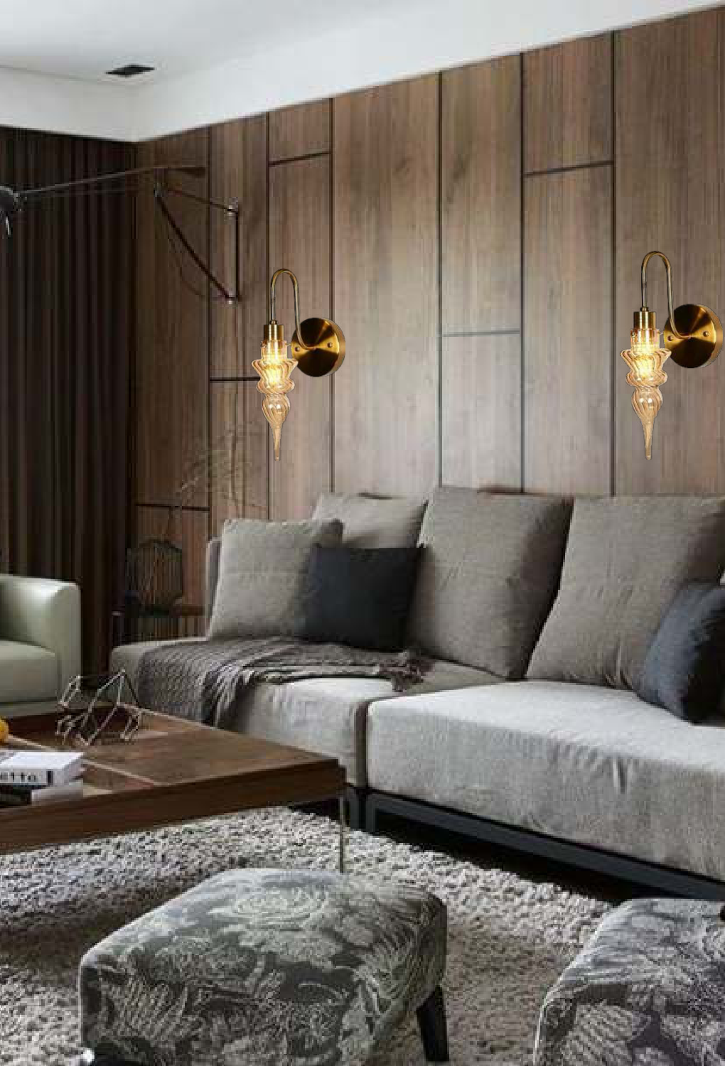 Light House Metal Material Amber Finished Wall Light