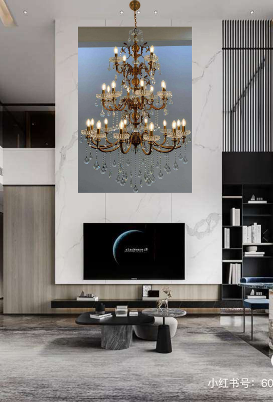 Light House Metal +Glass Material Brass Finished Roof Light