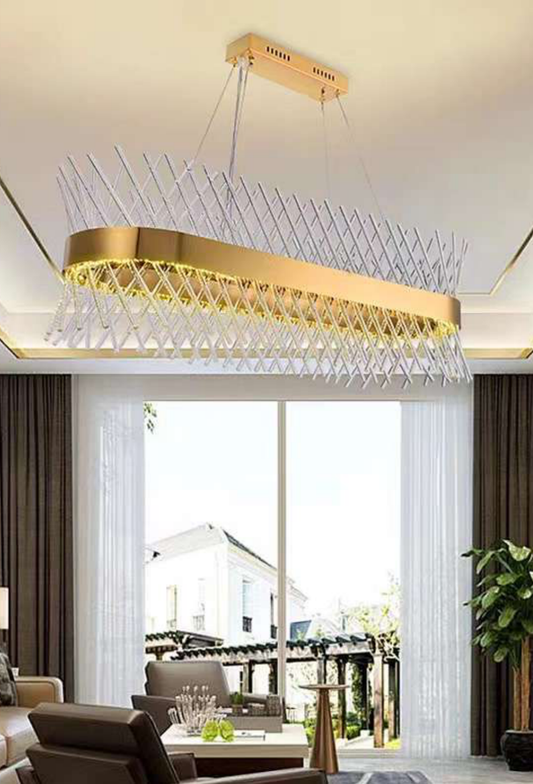 Light House Metal Material Brass+ Glass Finished Chandelier
